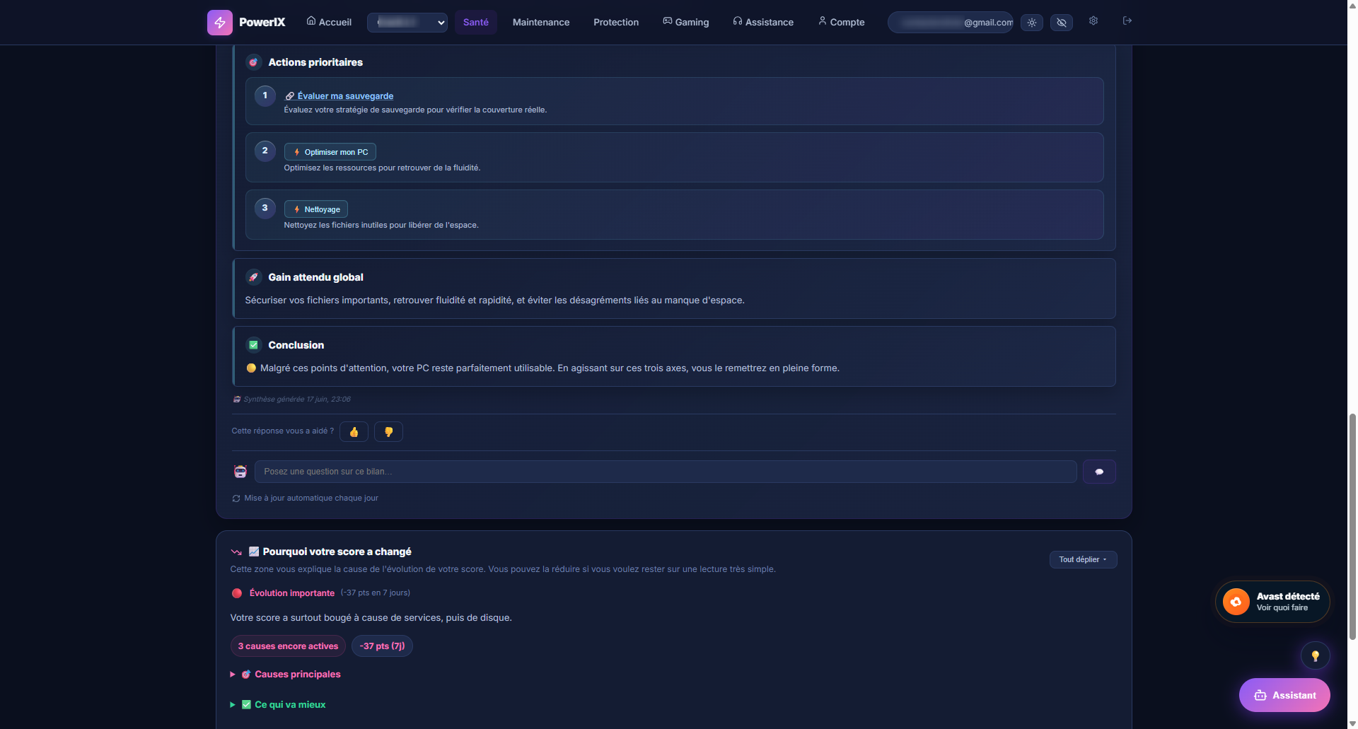 Guide Avast intégré dans PowerIX